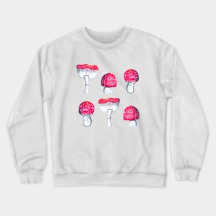 Red Amanita Mushrooms Crewneck Sweatshirt